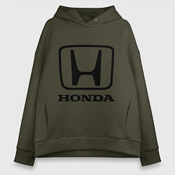 Толстовка оверсайз женская Honda logo, цвет: хаки