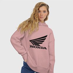 Толстовка оверсайз женская Honda Motor, цвет: пыльно-розовый — фото 2