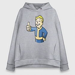 Толстовка оверсайз женская Fallout vault boy, цвет: меланж