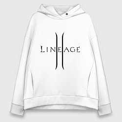 Толстовка оверсайз женская Lineage logo, цвет: белый