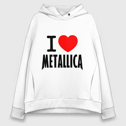 Женское худи оверсайз I love Metallica