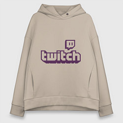 Женское худи оверсайз Twitch Logo