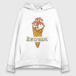 Женское худи оверсайз Ice cream