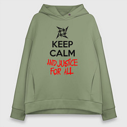 Женское худи оверсайз Keep Calm & Justice For All