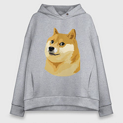 Толстовка оверсайз женская Doge, цвет: меланж