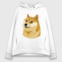 Толстовка оверсайз женская Doge, цвет: белый