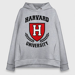 Толстовка оверсайз женская Harvard University, цвет: меланж