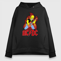 Женское худи оверсайз AC/DC Homer