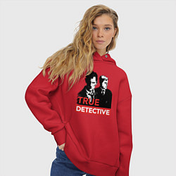 Толстовка оверсайз женская True Detective, цвет: красный — фото 2