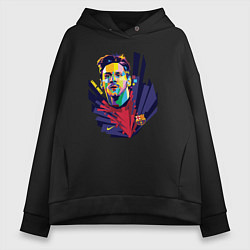 Женское худи оверсайз Messi Art