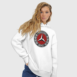 Толстовка оверсайз женская Mercedes-Benz, цвет: белый — фото 2