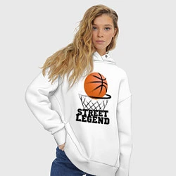 Толстовка оверсайз женская Баскетбол, цвет: белый — фото 2