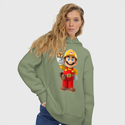 Толстовка оверсайз женская Super Mario, цвет: авокадо — фото 2