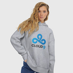 Толстовка оверсайз женская Cloud9, цвет: меланж — фото 2