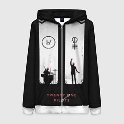 Толстовка на молнии женская Twenty One Pilots: Lines, цвет: 3D-белый