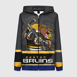 Толстовка на молнии женская Boston Bruins, цвет: 3D-синий