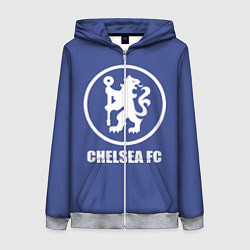 Толстовка на молнии женская Chelsea FC, цвет: 3D-меланж