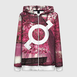 Женская толстовка на молнии 30 STM: Pink Glyph