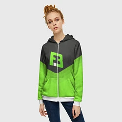 Толстовка на молнии женская FlipSid3 Uniform, цвет: 3D-белый — фото 2