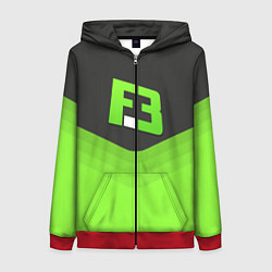 Толстовка на молнии женская FlipSid3 Uniform, цвет: 3D-красный