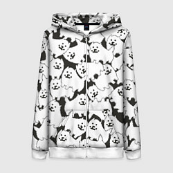 Толстовка на молнии женская Undertale Annoying dog, цвет: 3D-белый