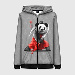 Толстовка на молнии женская Master Panda, цвет: 3D-черный