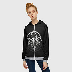 Толстовка на молнии женская BMTH: Rain Symbol, цвет: 3D-меланж — фото 2