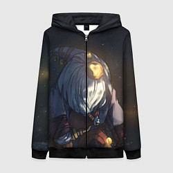 Толстовка на молнии женская Stars, цвет: 3D-черный