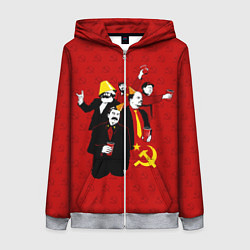 Толстовка на молнии женская Communist Party, цвет: 3D-меланж