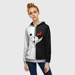 Толстовка на молнии женская Monokuma, цвет: 3D-меланж — фото 2