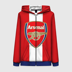 Толстовка на молнии женская Arsenal FC: Red line, цвет: 3D-синий