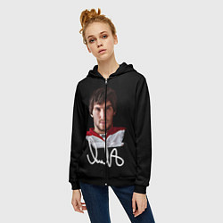 Толстовка на молнии женская Овечкин, цвет: 3D-черный — фото 2