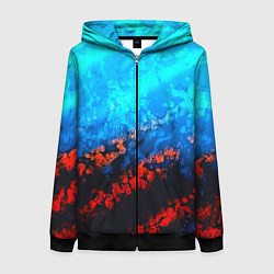 Толстовка на молнии женская Still waiting neon, цвет: 3D-черный