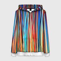 Женская толстовка на молнии Colored stripes