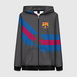 Женская толстовка на молнии Barcelona FC: Dark style