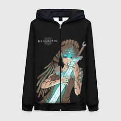 Толстовка на молнии женская HellBlade, цвет: 3D-черный