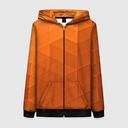 Женская толстовка на молнии Orange abstraction