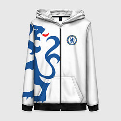 Толстовка на молнии женская FC Chelsea: White Lion, цвет: 3D-черный