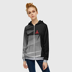 Толстовка на молнии женская MITSUBISHI SPORT, цвет: 3D-меланж — фото 2