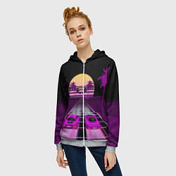 Толстовка на молнии женская Digital Race, цвет: 3D-меланж — фото 2