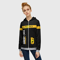 Толстовка на молнии женская Rainbow Six Siege: Alpha Pack, цвет: 3D-меланж — фото 2