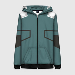 Толстовка на молнии женская MHA IZUKU MIDORIYA, цвет: 3D-черный