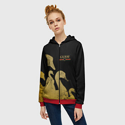 Толстовка на молнии женская GUSSI: Gold Edition, цвет: 3D-красный — фото 2