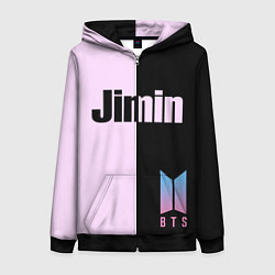 Толстовка на молнии женская BTS Jimin, цвет: 3D-черный