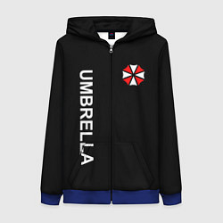 Толстовка на молнии женская UMBRELLA CORP, цвет: 3D-синий