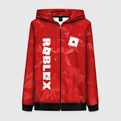 Толстовка на молнии женская ROBLOX: Red Style, цвет: 3D-черный