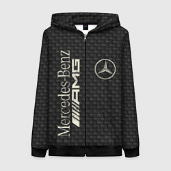Толстовка на молнии женская Mercedes AMG: Dark Side, цвет: 3D-черный