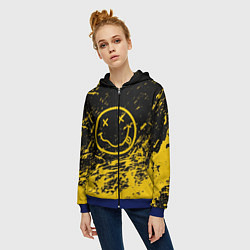 Толстовка на молнии женская NIRVANA, цвет: 3D-синий — фото 2