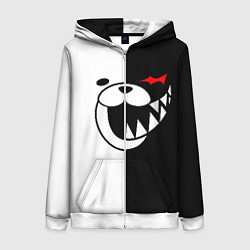 Толстовка на молнии женская MONOKUMA, цвет: 3D-белый