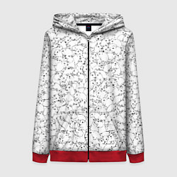 Толстовка на молнии женская Белые мыши, цвет: 3D-красный